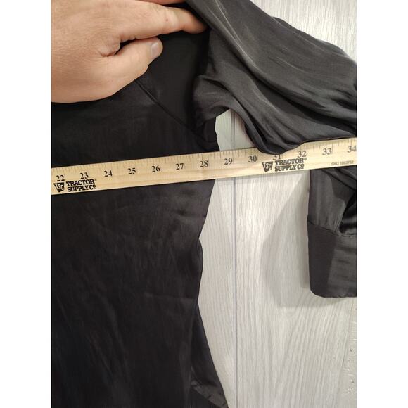 Woman's 3X Black Button Down Shirt Blouse Long Sleeve Whimsigoth Romance Witchy - Picture 7 of 7